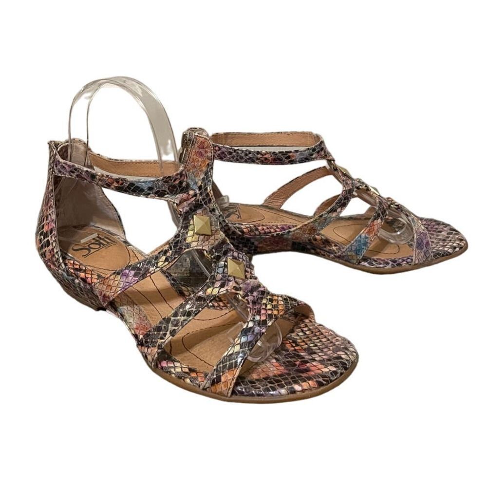 Sofft Womens' Brilynn snake print gladiator multicolor sandals size 6.5